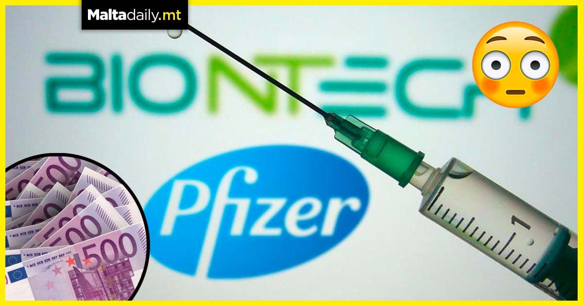 Companies Pfizer, BioNTech and Moderna making €57,100 per minute