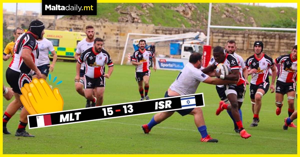 Malta’s rugby team beat Israel 15-13 in captivating match
