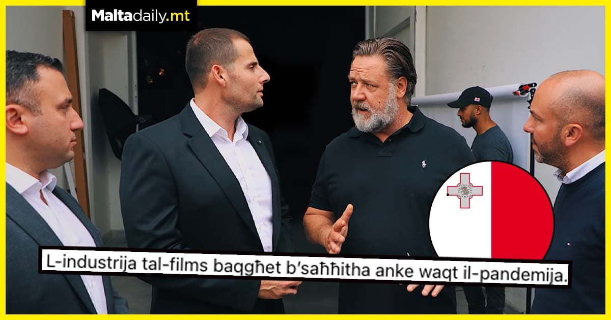 Prime Minister Robert Abela meets up with Russell Crowe