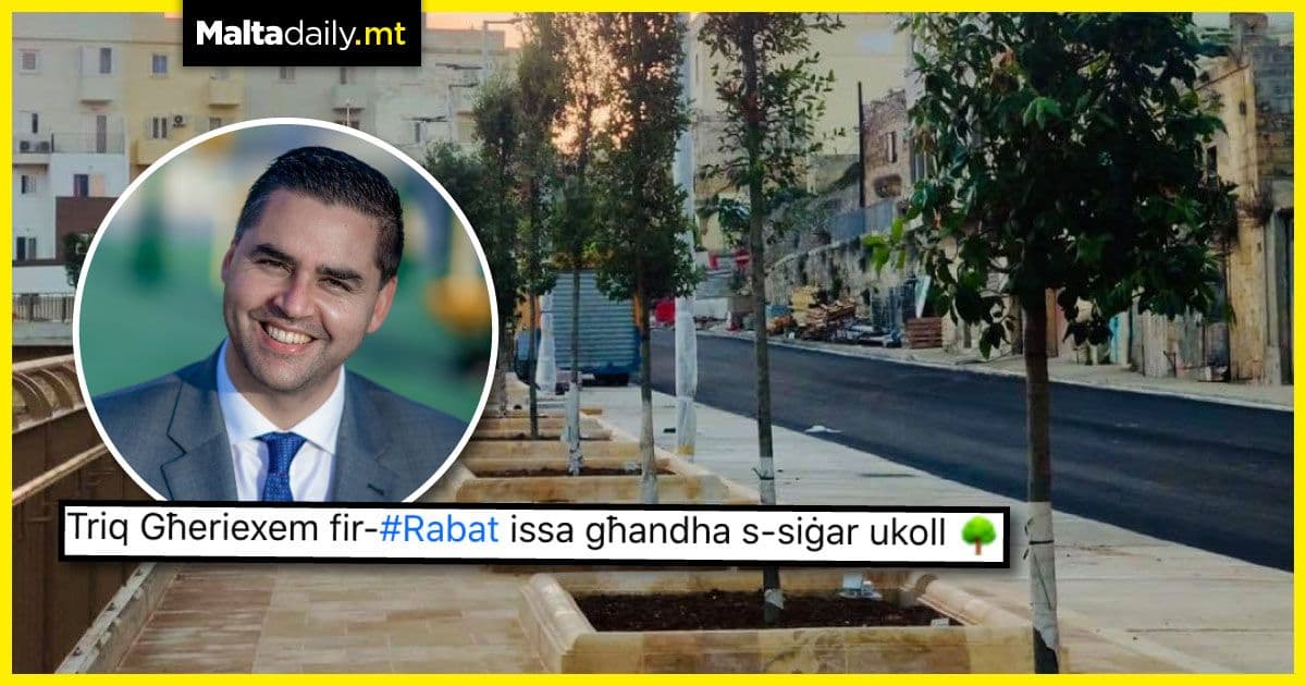 Ian borg welcomes trees planted in Rabat after public call for greenery