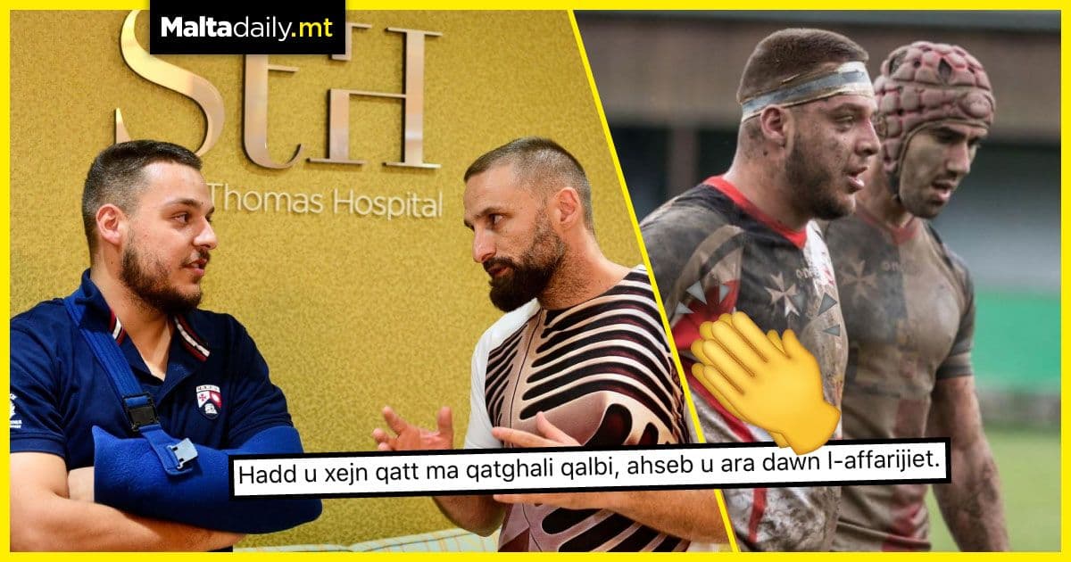 Rugby player Liam ‘Il-Babaw’ begins his road to recovery after successful shoulder operation