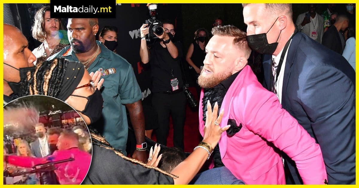 WATCH: Conor McGregor & Machine Gun Kelly in heated argument on VMA red carpet