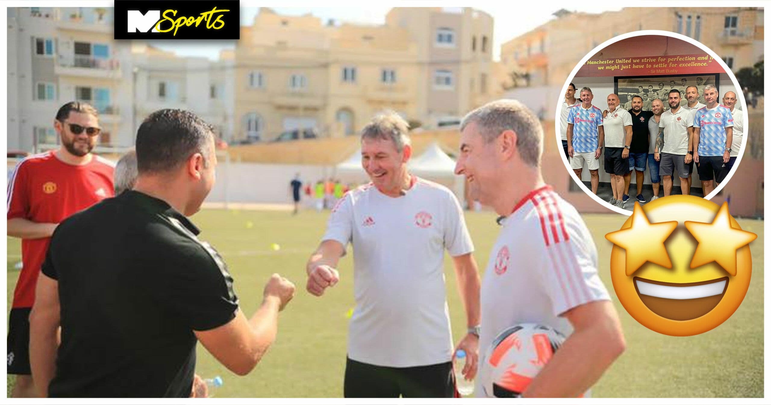 Minister of Tourism welcomes two Manchester United legends to Malta