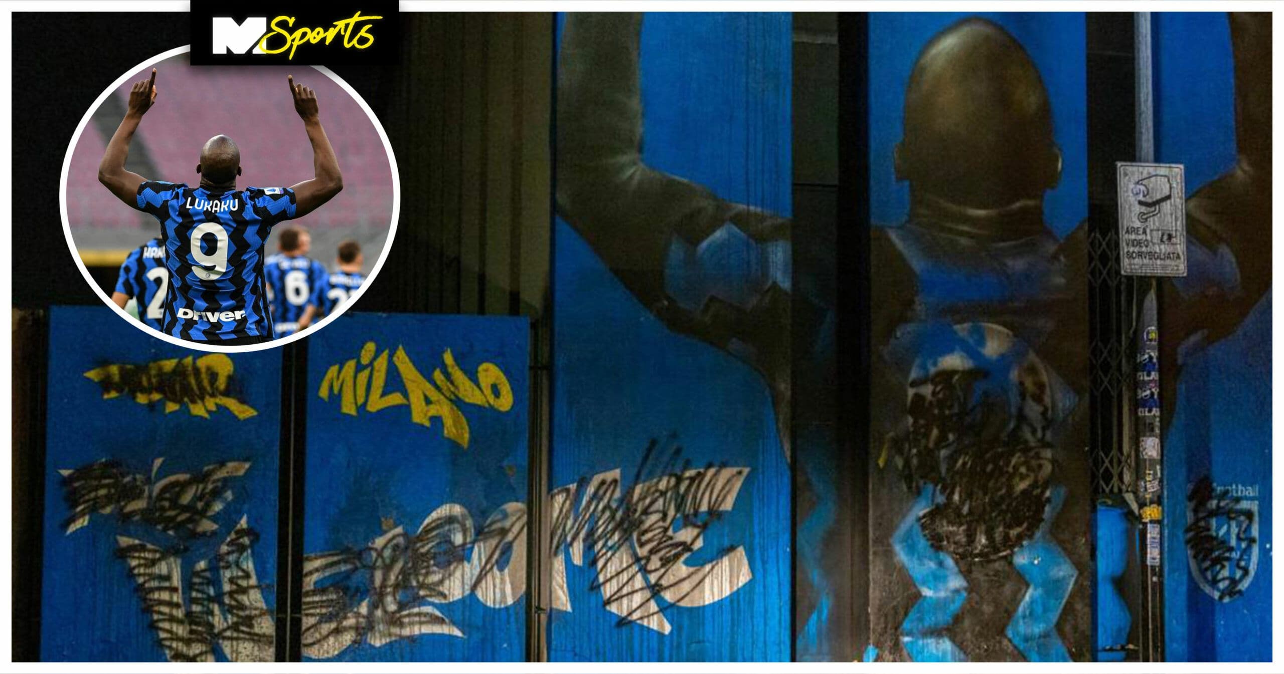 Inter fans start removing Lukaku mural