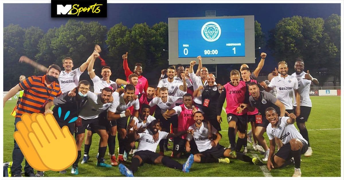 Local club Hibernians beat Latvian champions