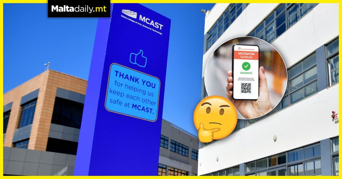 MCAST to request vaccine certificate for students’ graduation ceremony