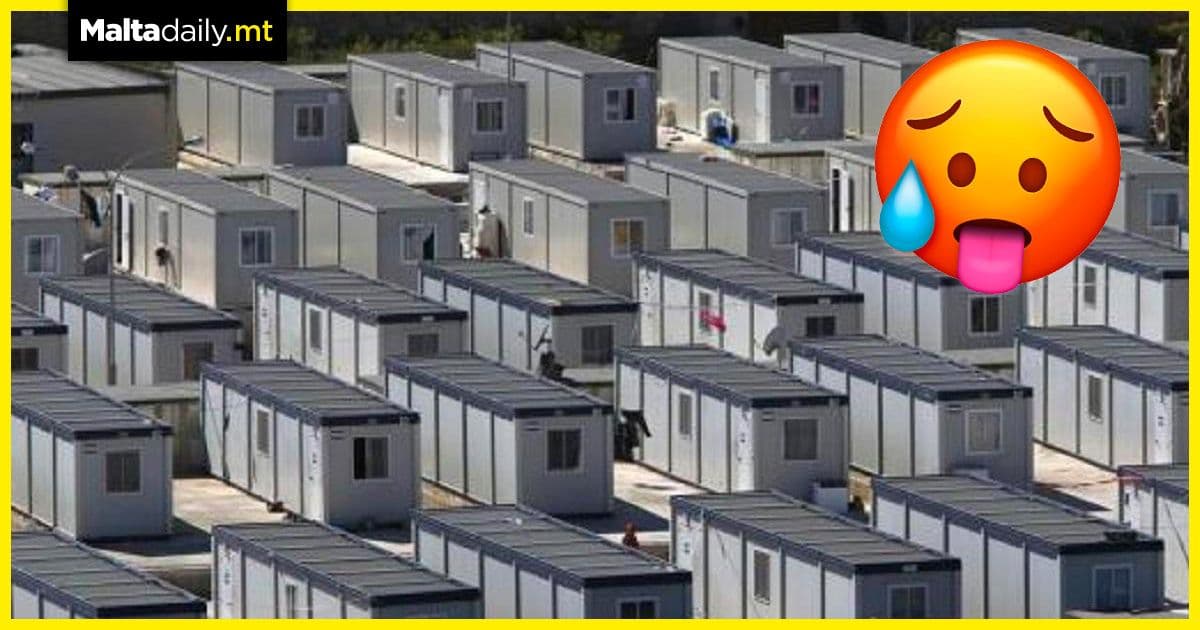 Migrants sleeping outside due to lack of fans in container residences