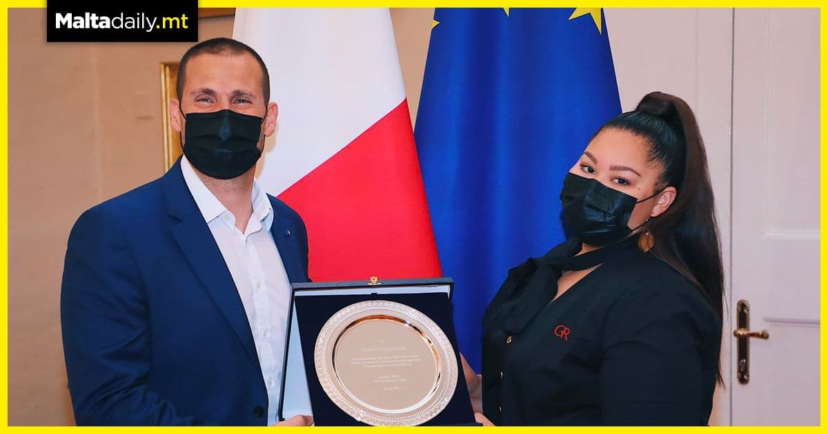 Destiny Chukunyere awarded by Prime Minister Robert Abela