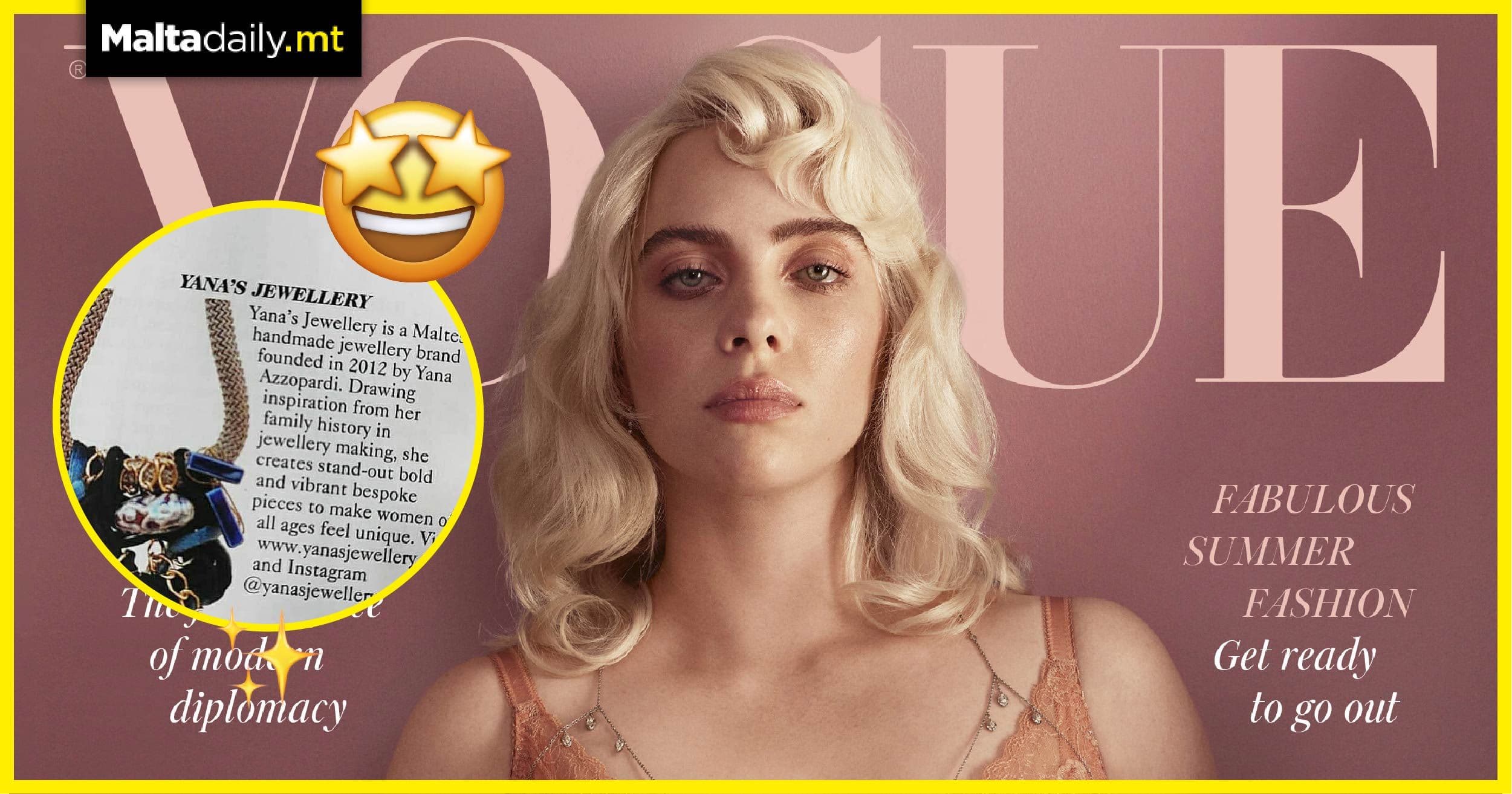 Maltese Jewellery brand featured in British Vogue Magazine