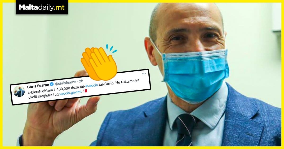 400,000 vaccines officially administered in Malta as cases drop significantly