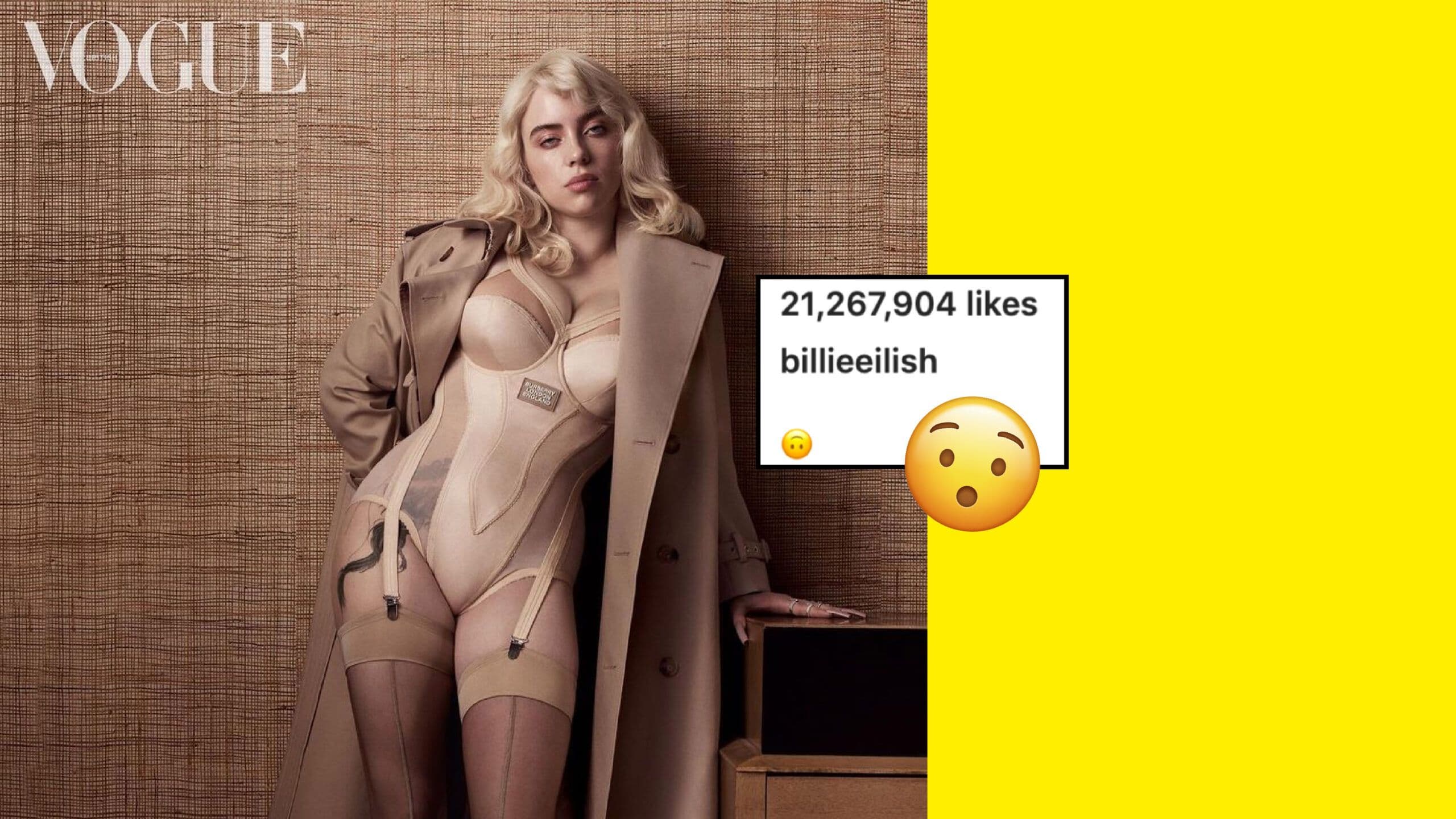 Billie Eilish breaks yet another Instagram record after posting Vogue shot