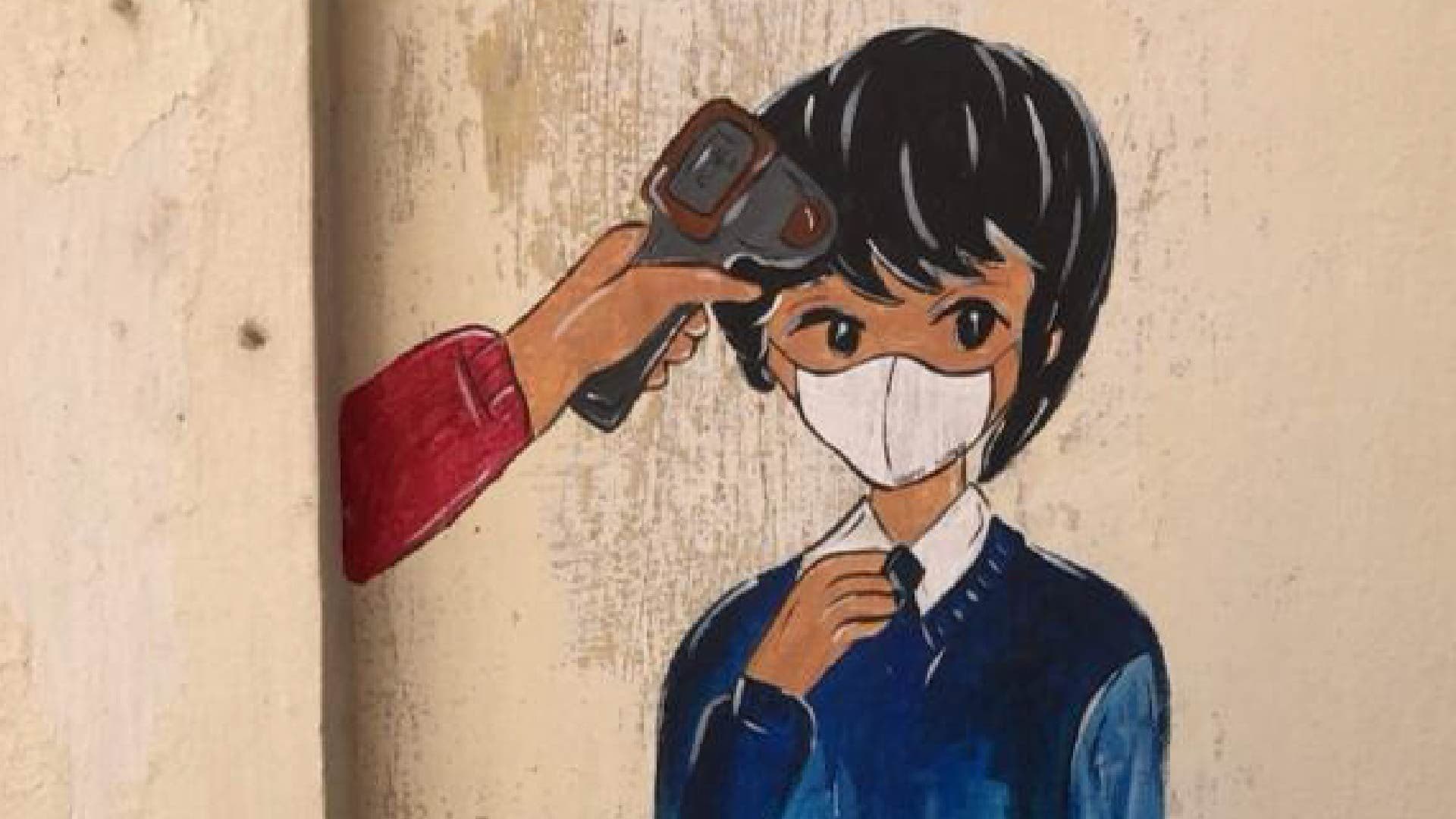 COVID street art appears in Rabat, Gozo