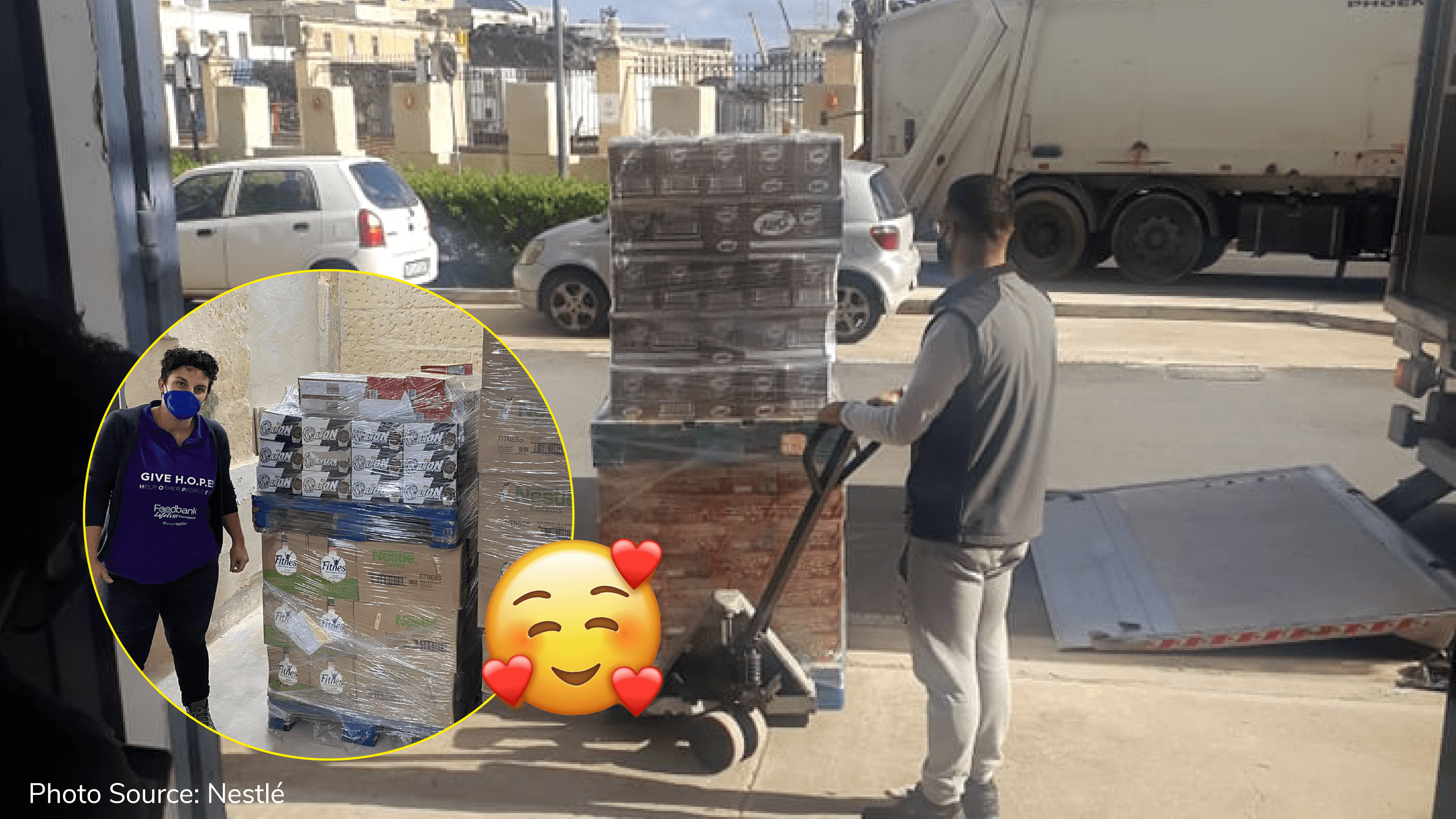 Nestlé donates over 1000KG of food & clothes to charity