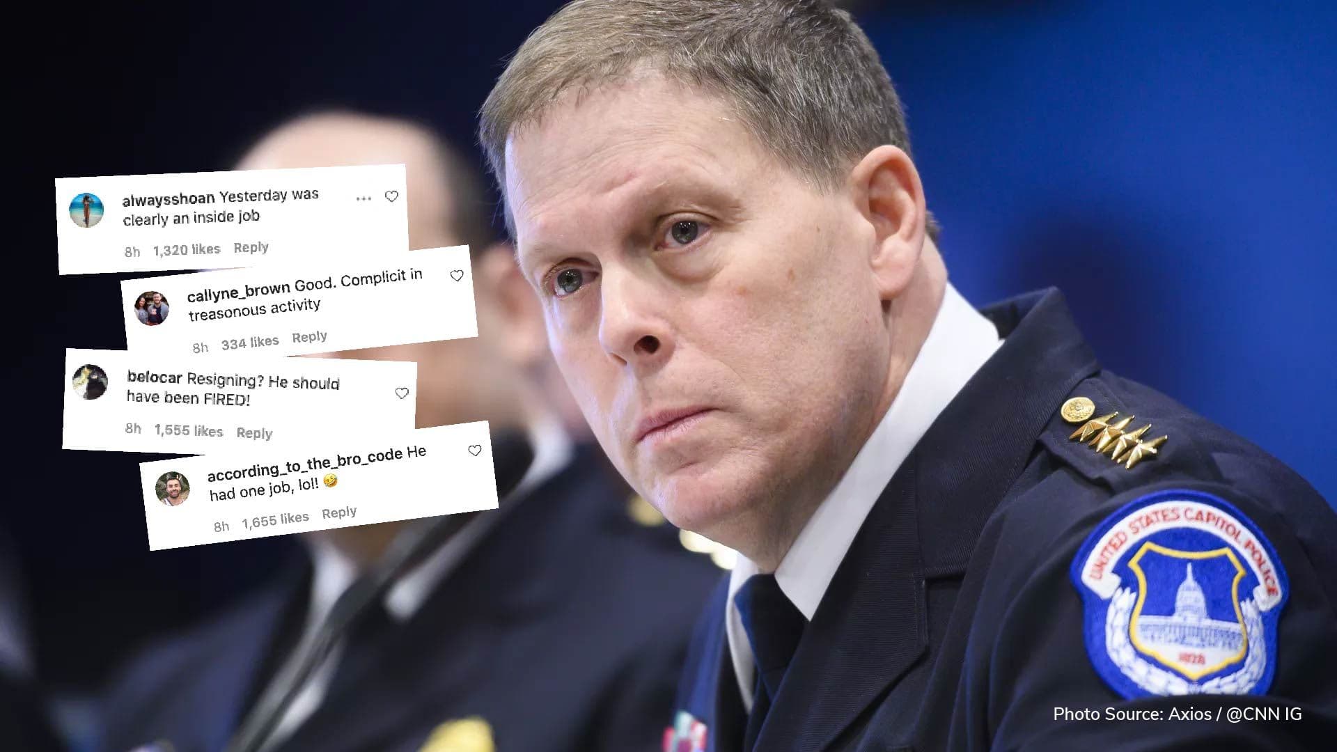 US Capitol Police Chief to resign after criticism for lack of protest control