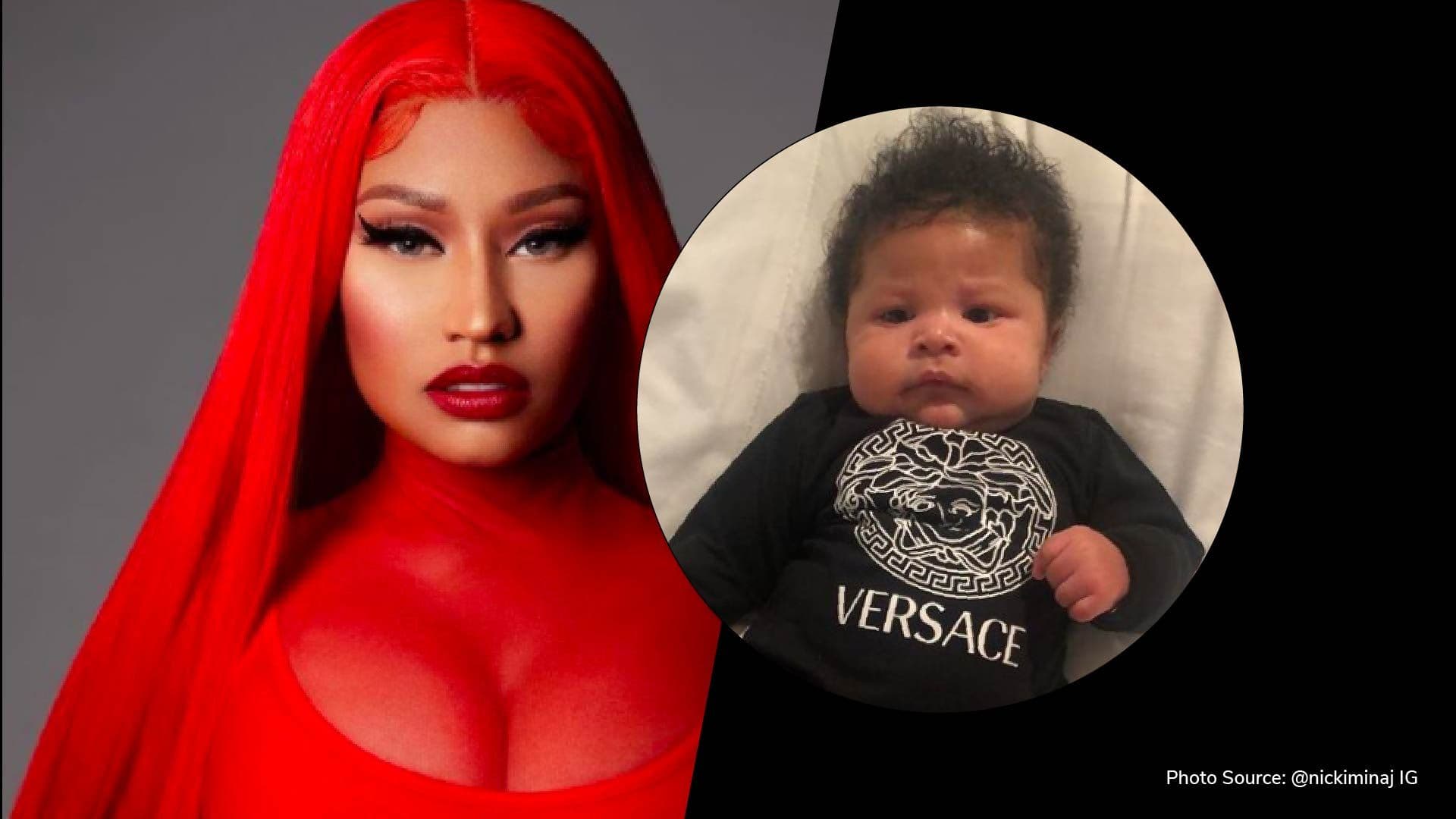 Nicki Minaj shares photos of her three-month-old son