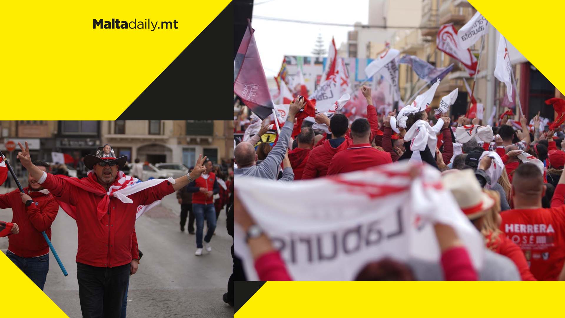 Street parties opposite Labour HQ after announcement of ‘absolute majority’ victory
