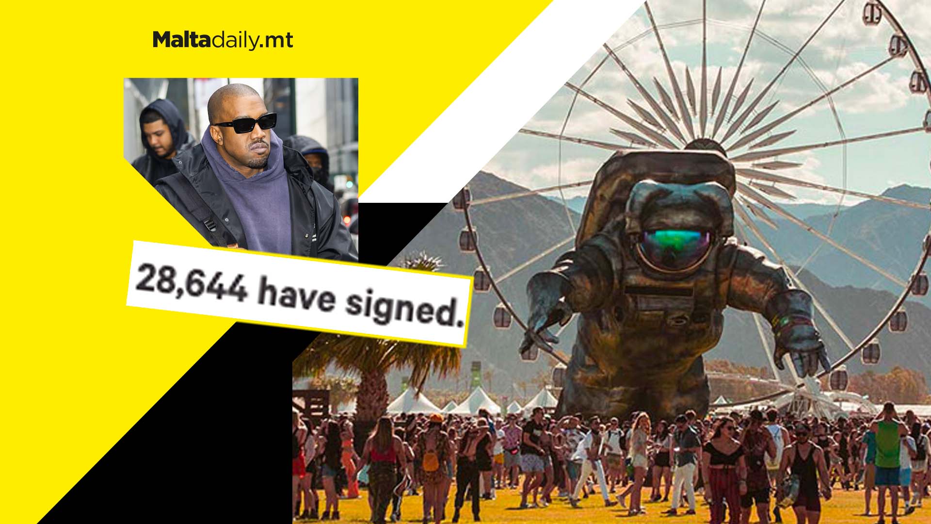 28,000 people sign petition to get Kanye West off Coachella line-up