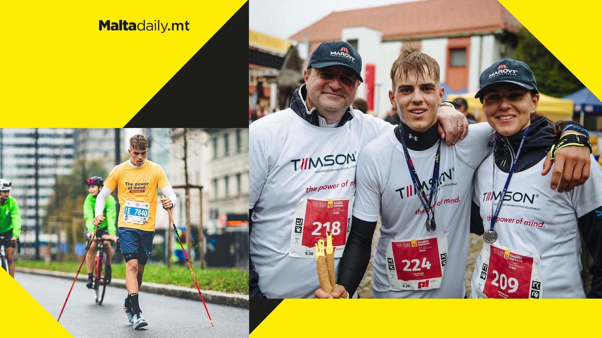 WATCH: Man finishes marathon after being told he would never walk again