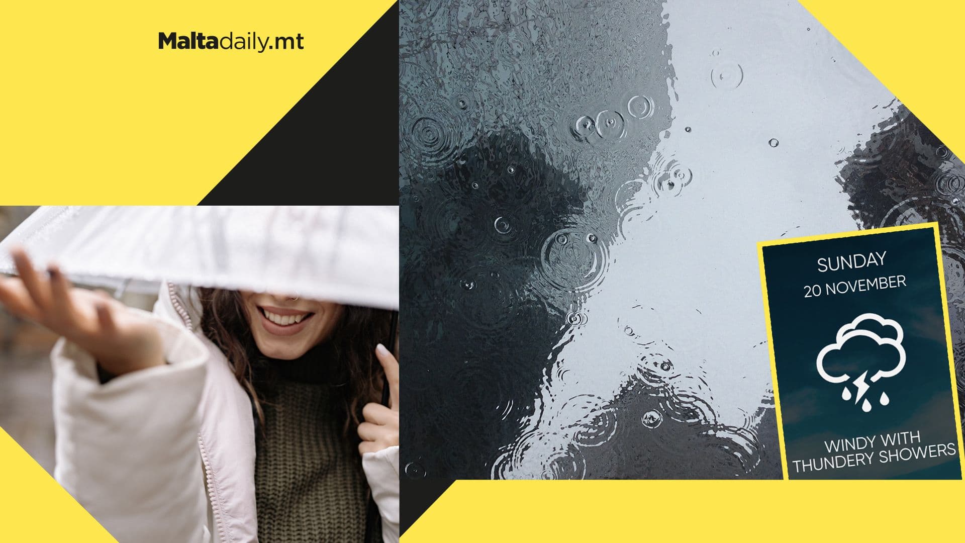 Thundery showers, heavy winds and temperatures feeling as low as 10°C this evening