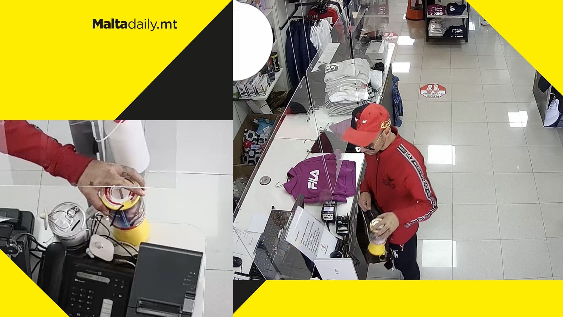 WATCH: Man stealing charity donation jar from Paola store caught on video