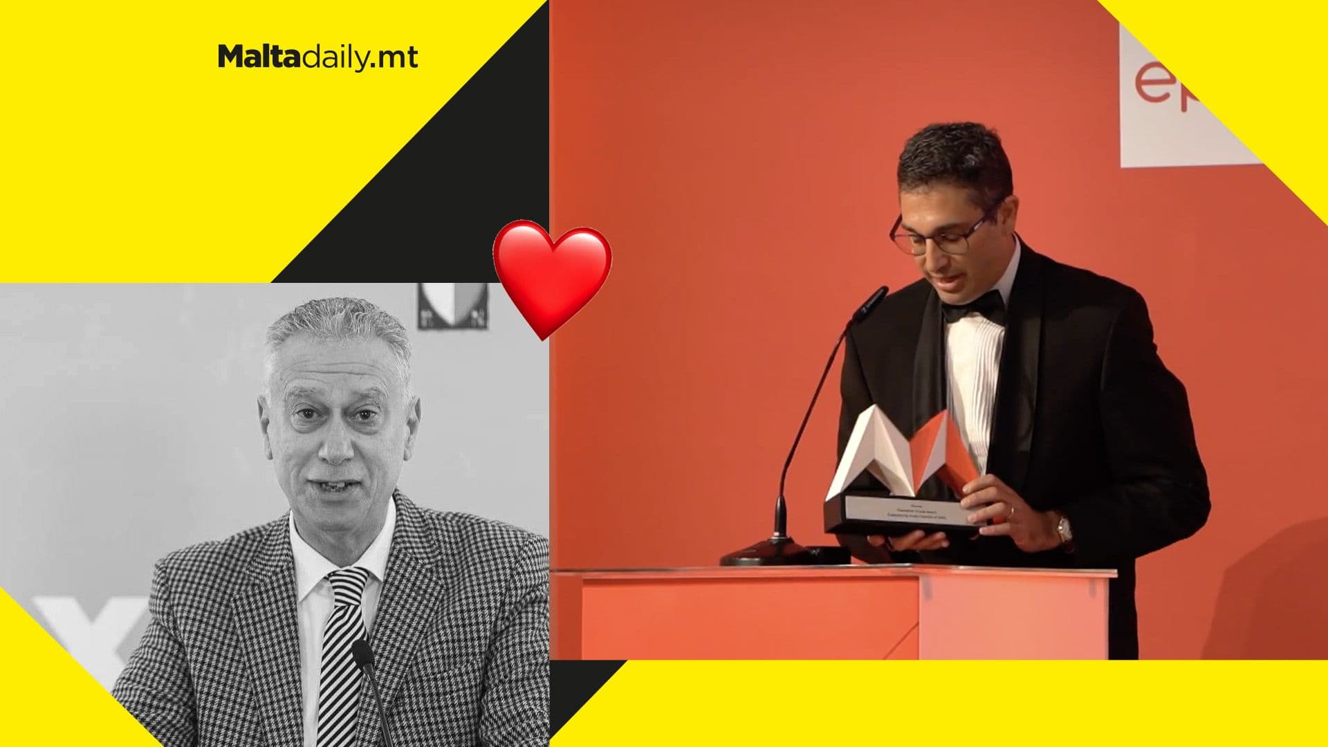 WATCH: Emotional moment as Malta Business Awards pay tribute to Robert Arrigo