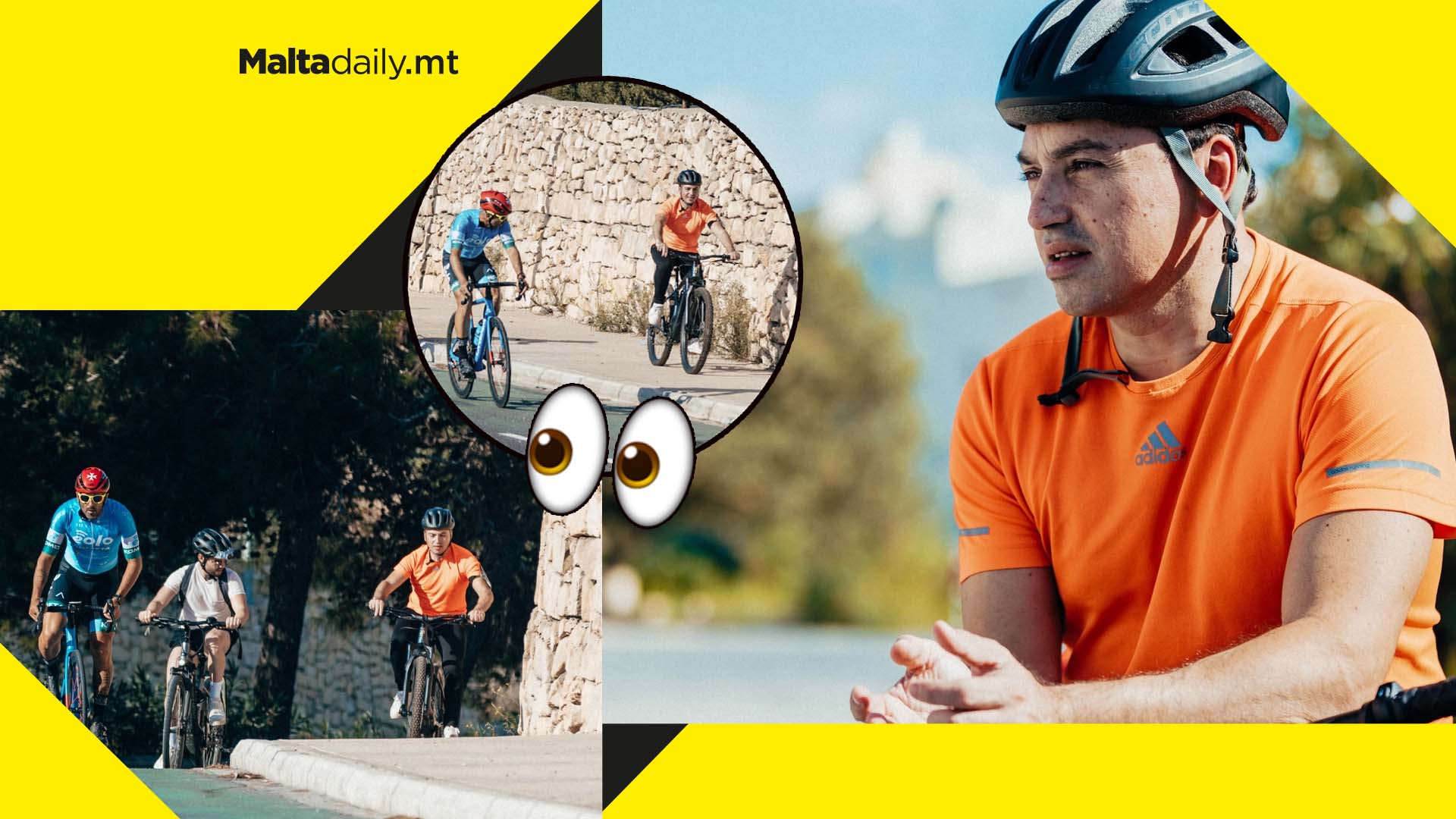 Transport Minister Aaron Farrugia went for a bike ride with cyclists yesterday…