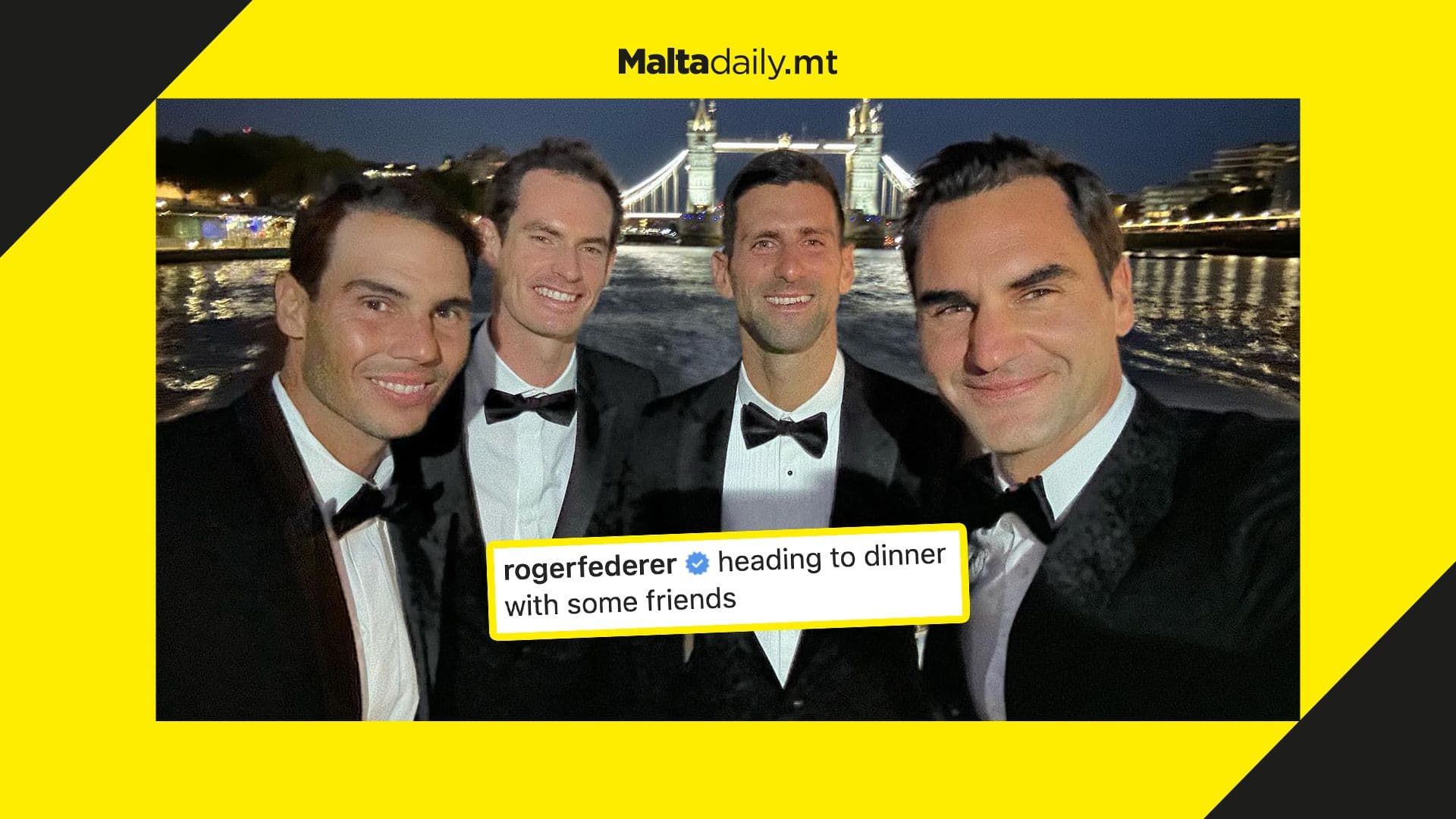 Roger Federer’s legendary selfie with Nadal, Djokovic & Murray will go down in tennis history