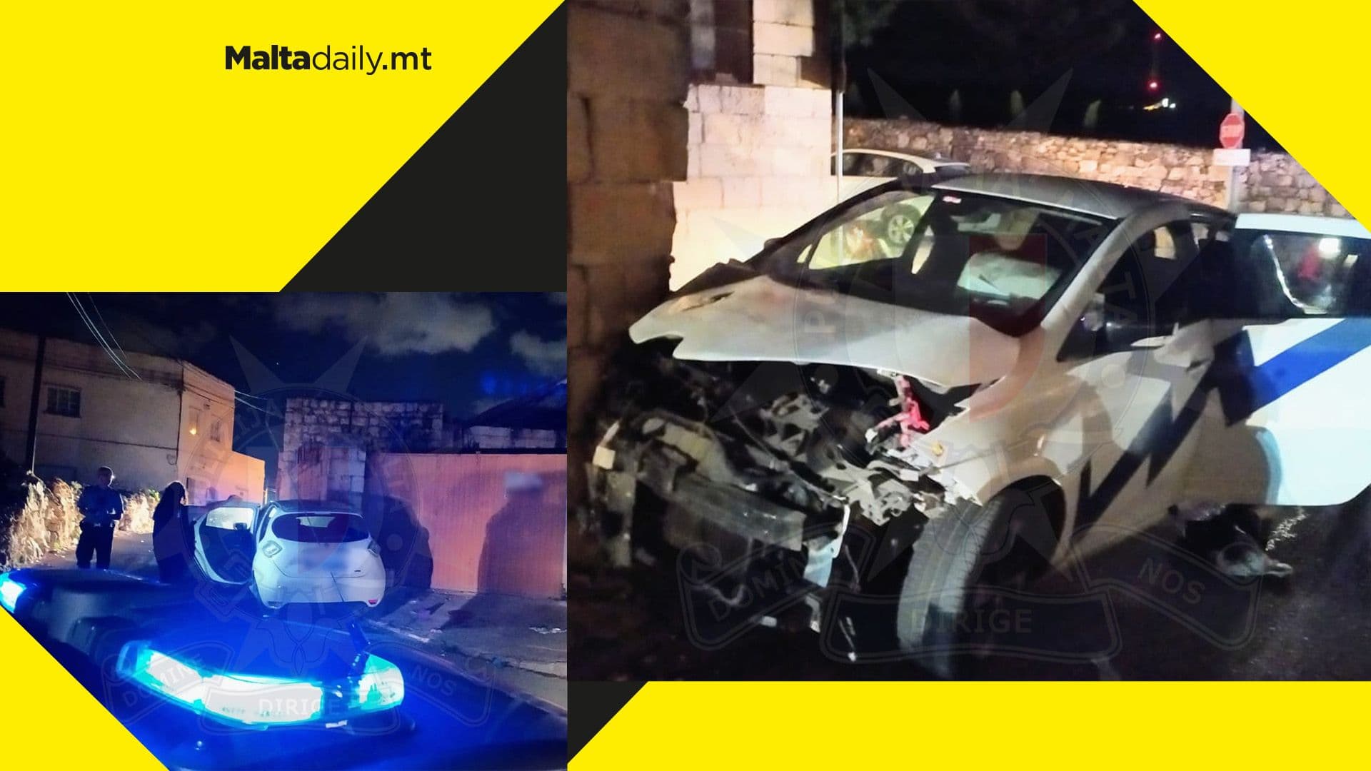 Four injured after underage driver crashes car in late night Swieqi incident