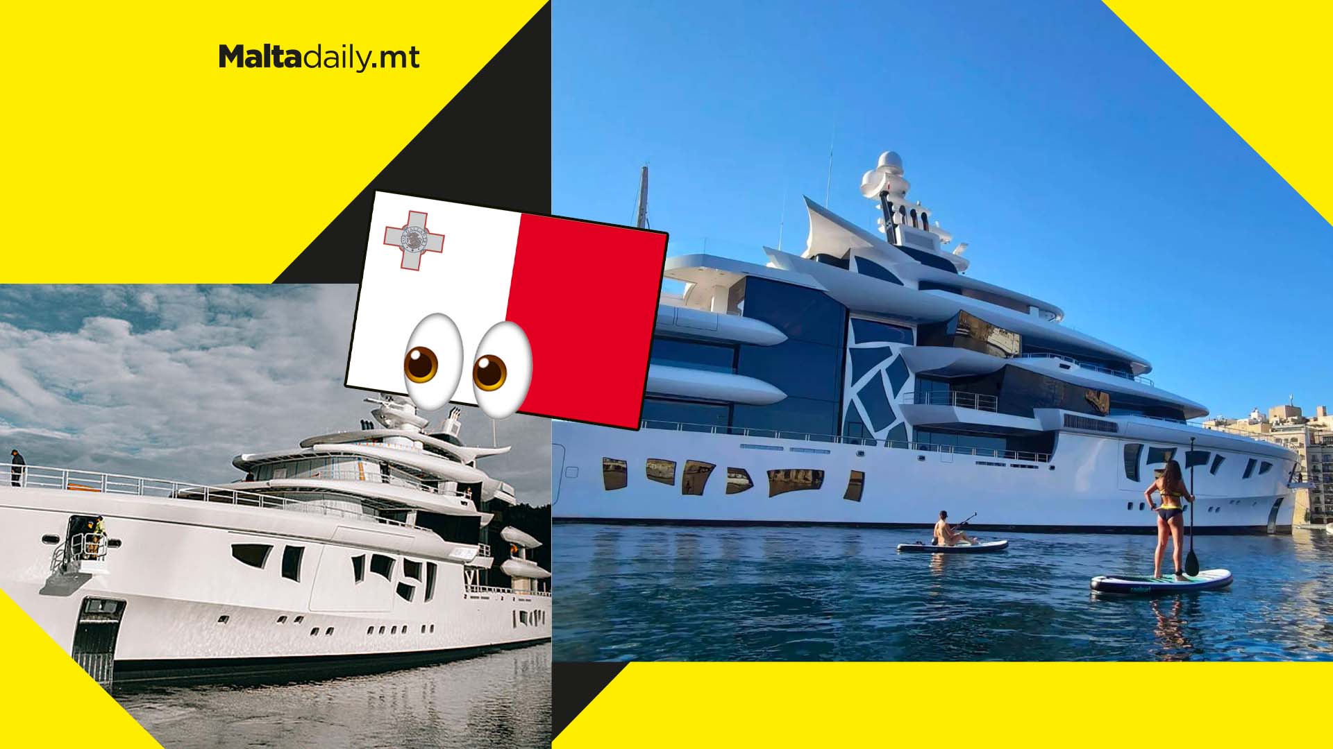 $150 million super yacht owned by Blackberry founder spotted in Malta