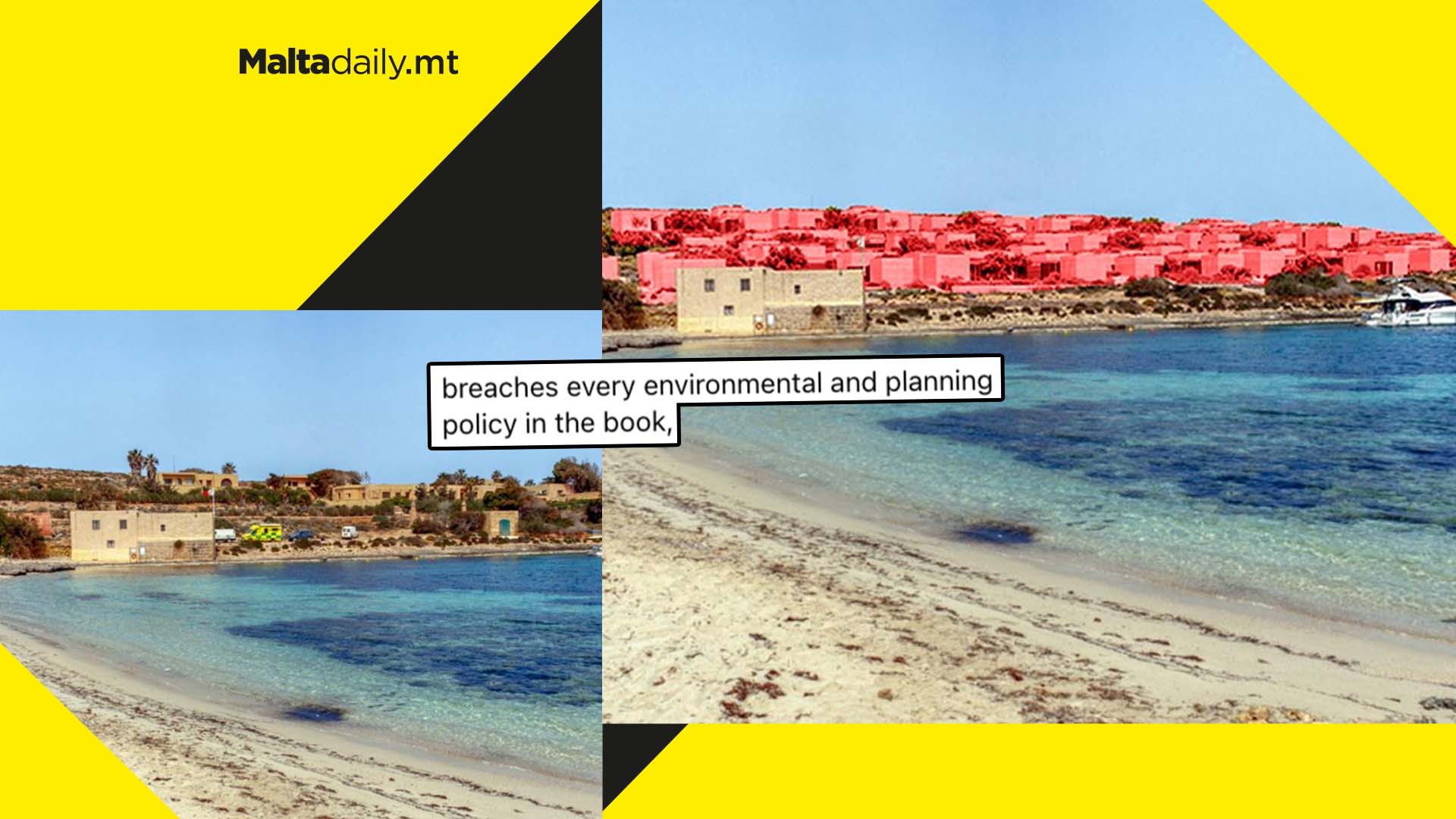 NGOs condemn 19-village project in Comino approved by ERA