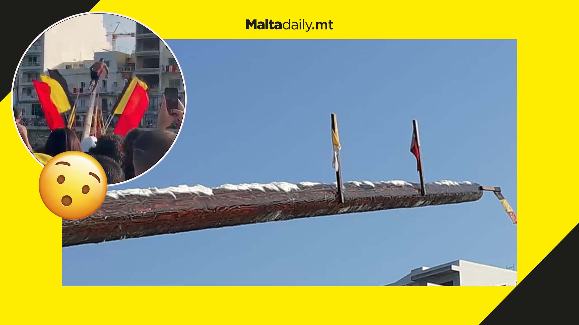 Many attempt to catch the flag in traditional Maltese Gostra