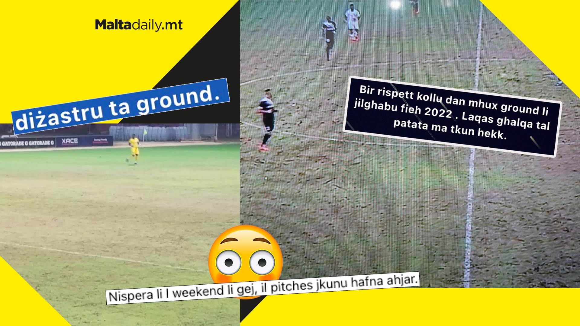 Maltese football fans fuming due to ‘potato football pitch’ for season opener