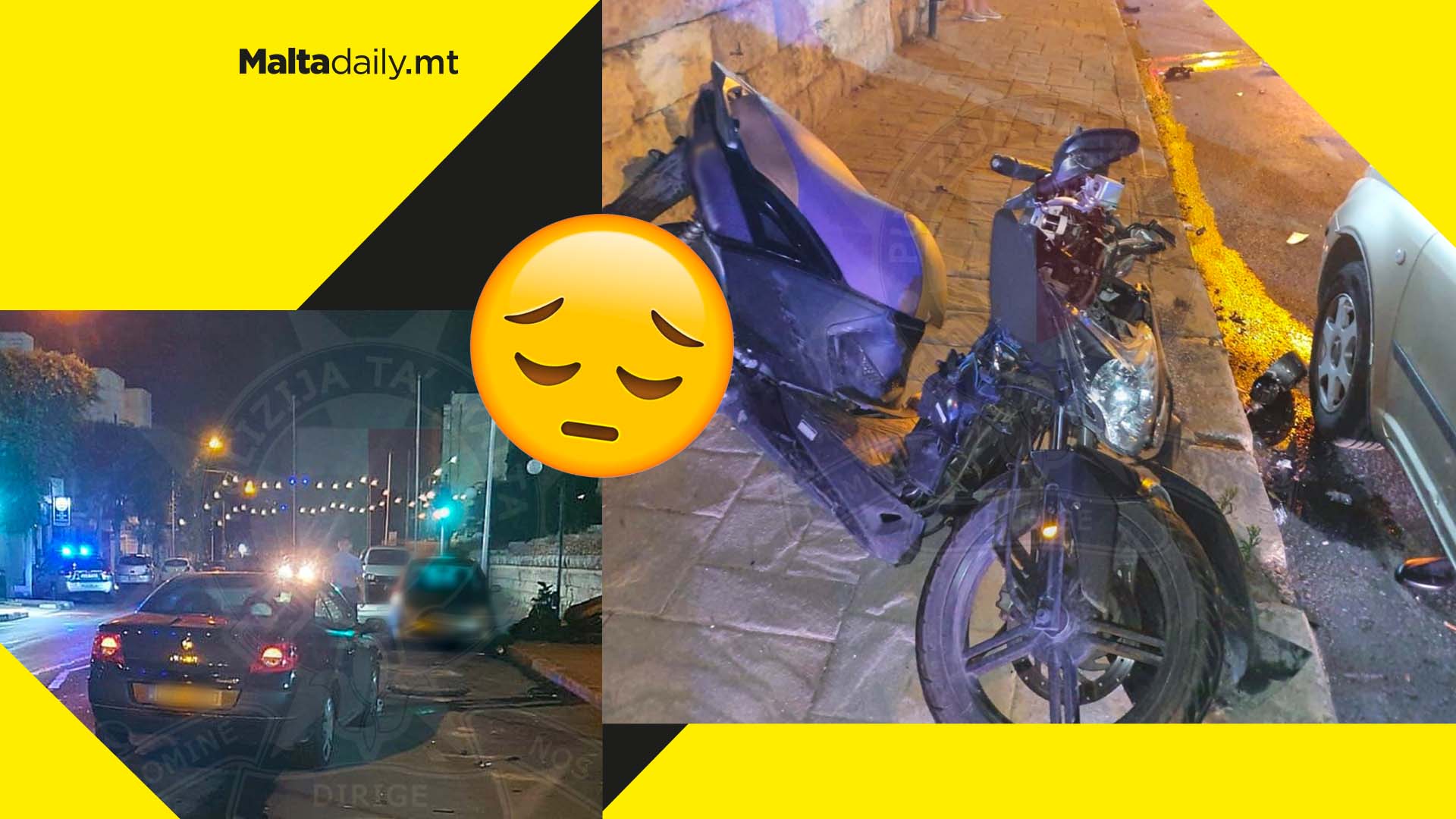 27 year old motorcyclist seriously injured in traffic accident