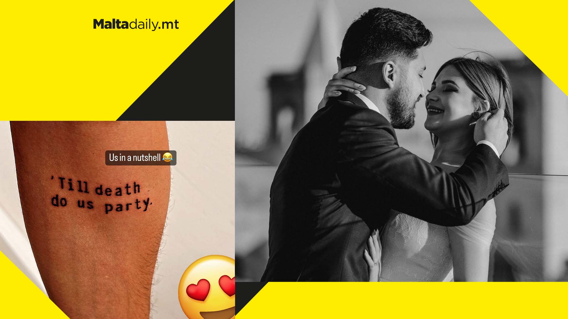 Valentina Rossi & Carlo Gerada got matching post-wedding tattoos & they’re CUTE AF