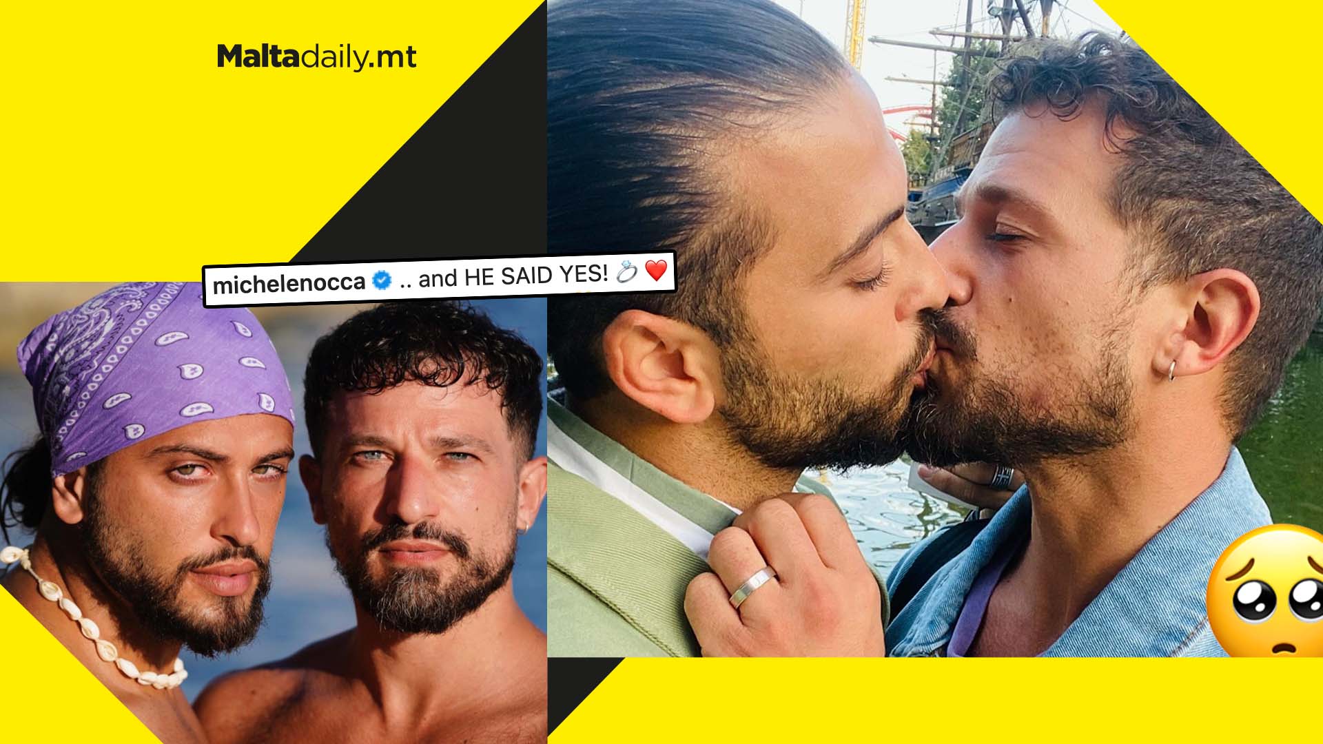 Former Amici dancer “happiest man in the world” as he gets engaged to Maltese partner