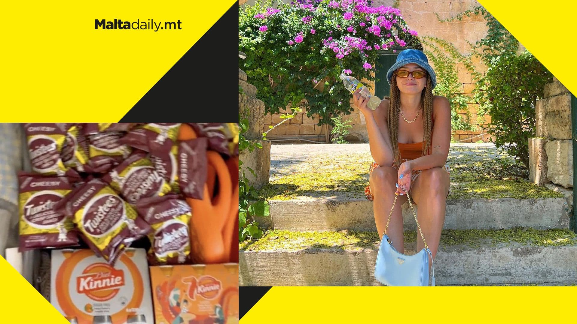 International star Ella Eyre fills suitcase with Kinnie & Twistees after Malta visit