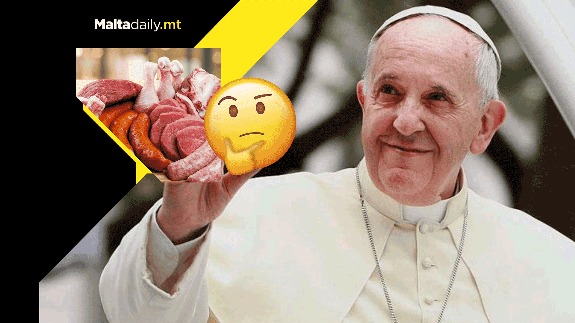 Pope Francis advises young people to eat less meat for environment