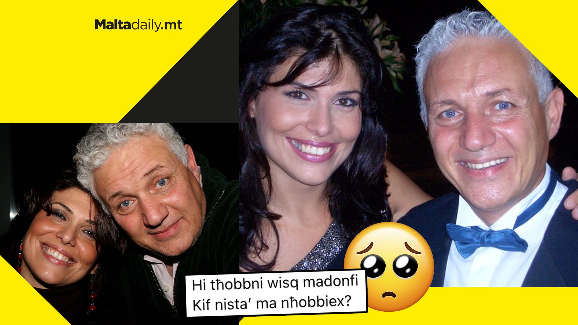 Peppi Azzopardi with poetic tribute for his wife on 27th anniversary