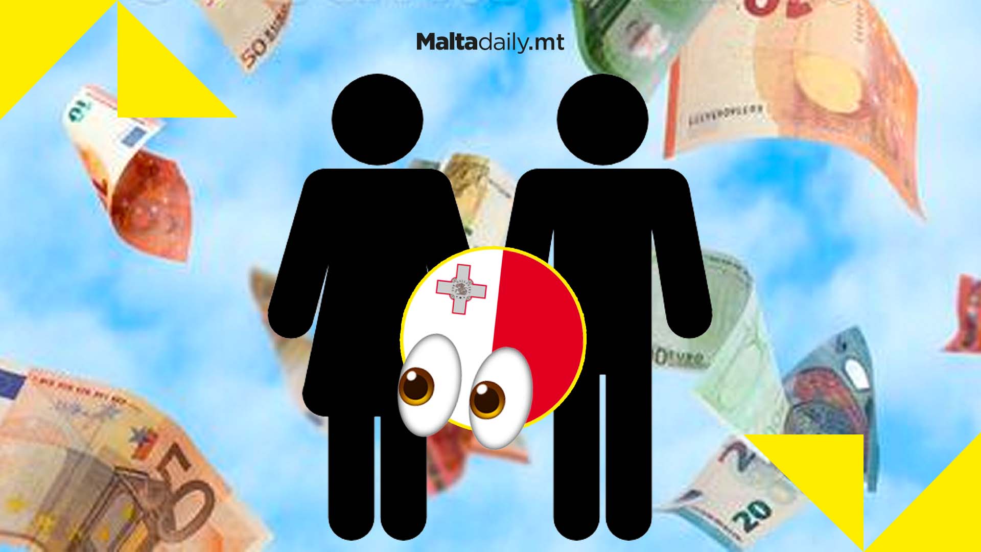 €3,000 higher average gross for Maltese men than women