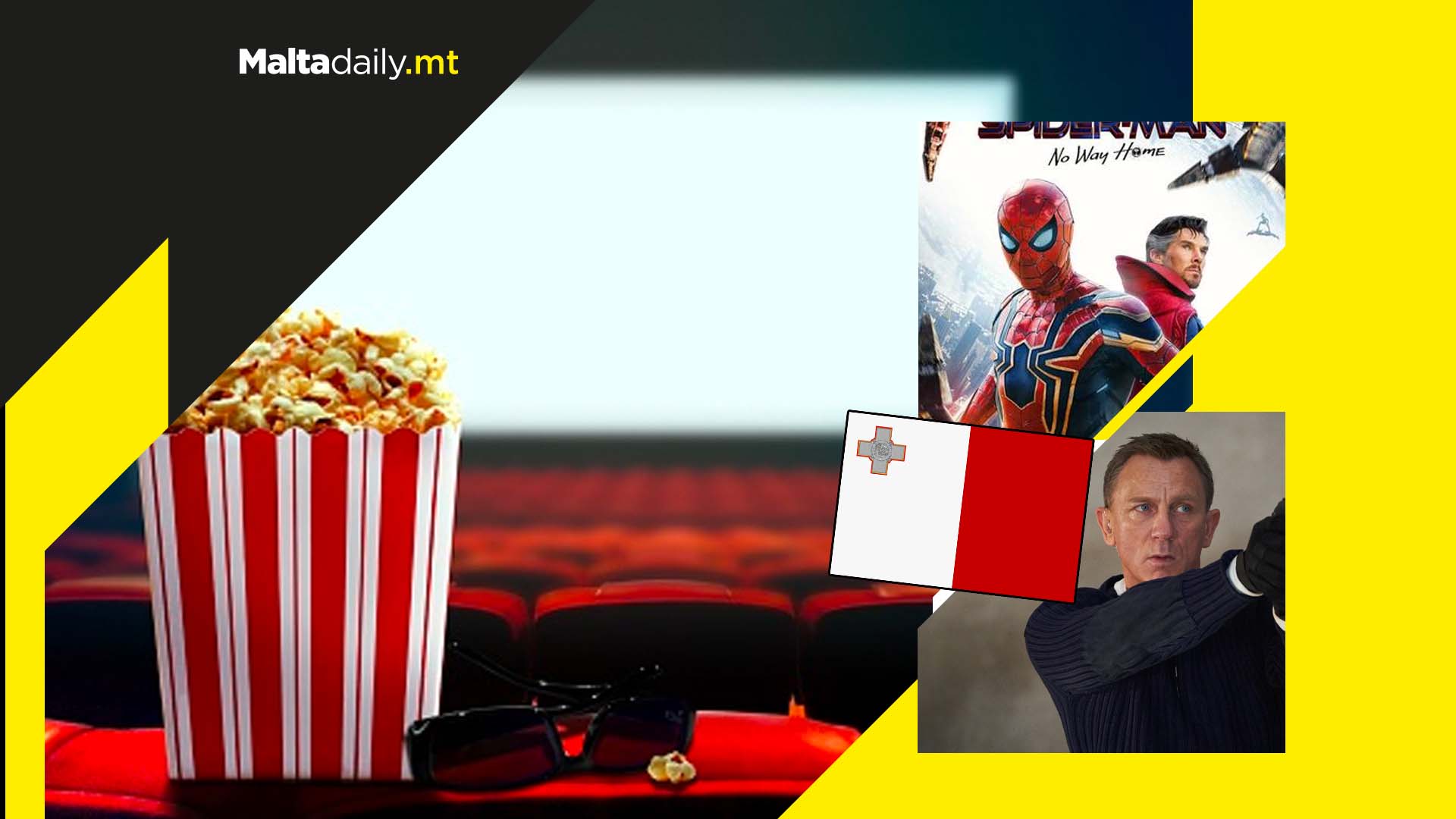 Spider-Man and James Bond at the top of Malta’s cinema box office 2021