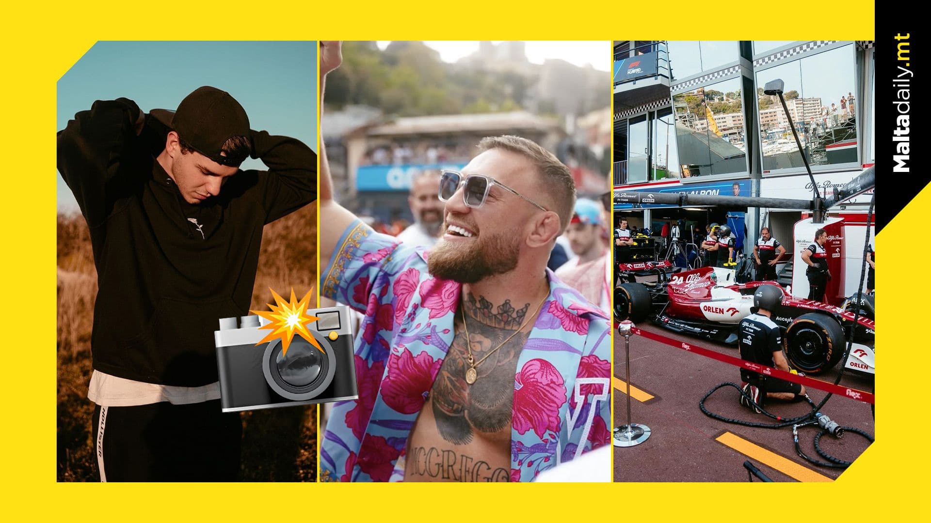 Maltese photographer Calvin Jurkovic gets up close with Conor McGregor at Monaco Grand Prix