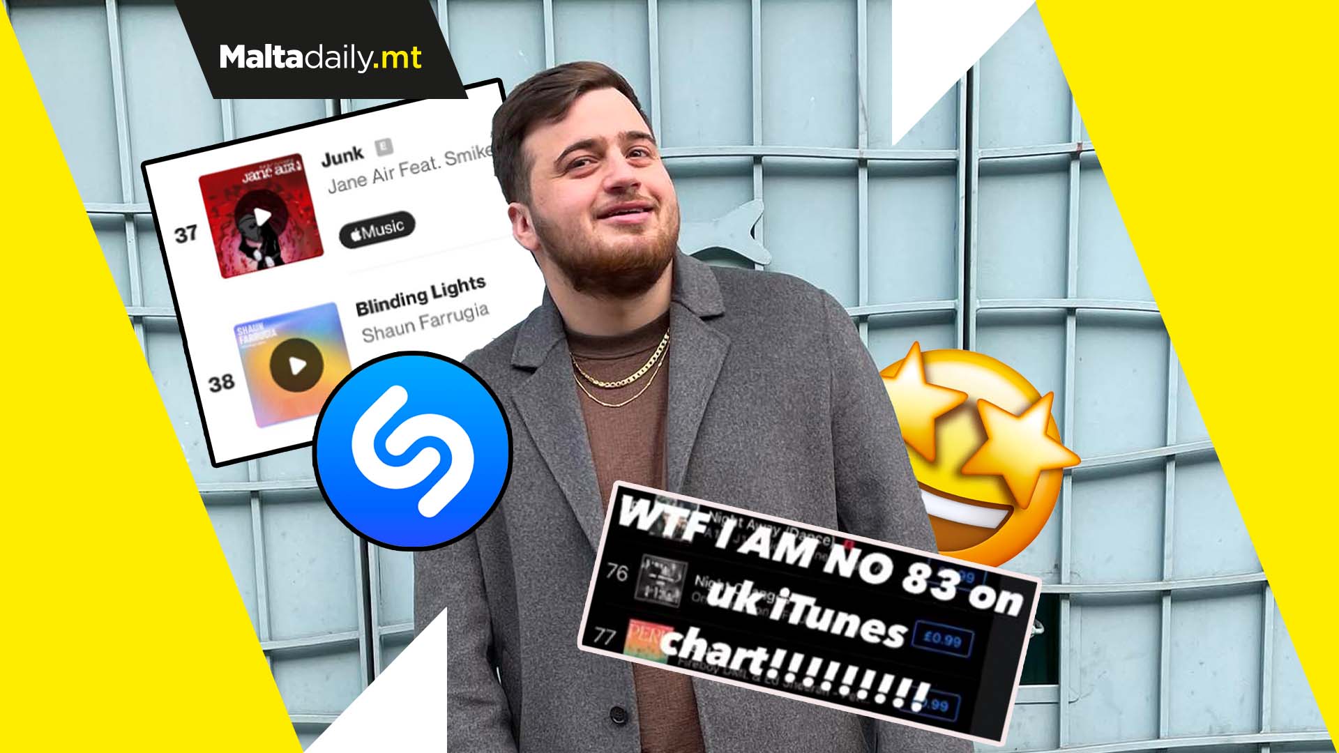 Shaun Farrugia in UK top 40 Shazam and top 100 UK iTunes Charts