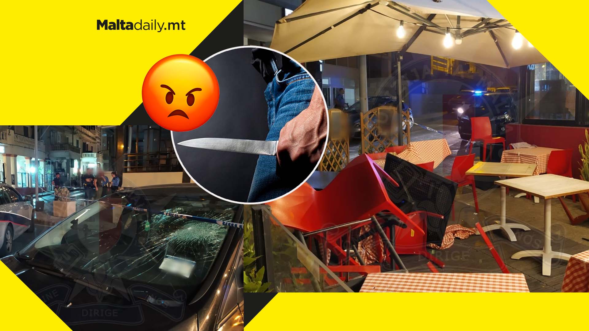 Man arrested after wounding various people in St Julian’s with knife and glass