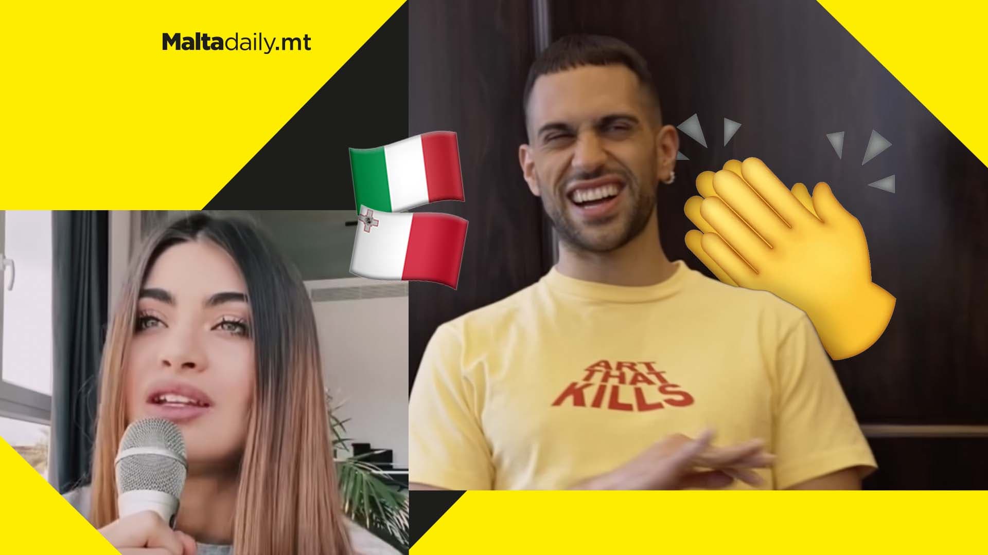 WATCH: Mahmood praises Emma Muscat for her cover of his song ‘Rapide’