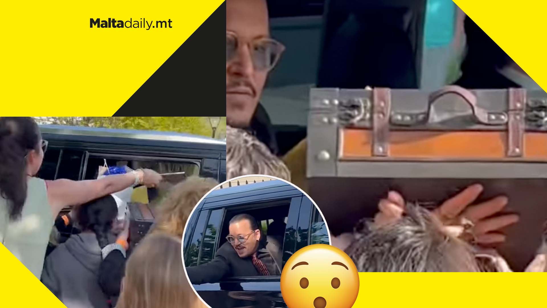 WATCH: Johnny Depp showered with gifts by fans as he leaves court