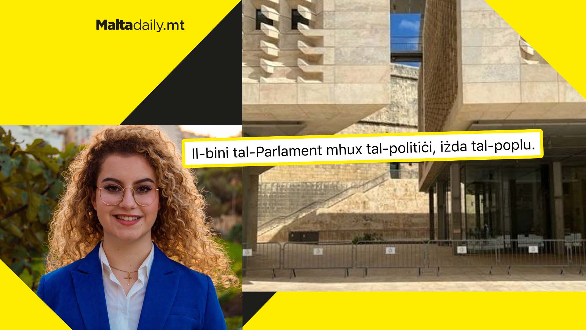 Nationalist MP Eve Borg Bonello pledges to eventually remove Parliament barriers