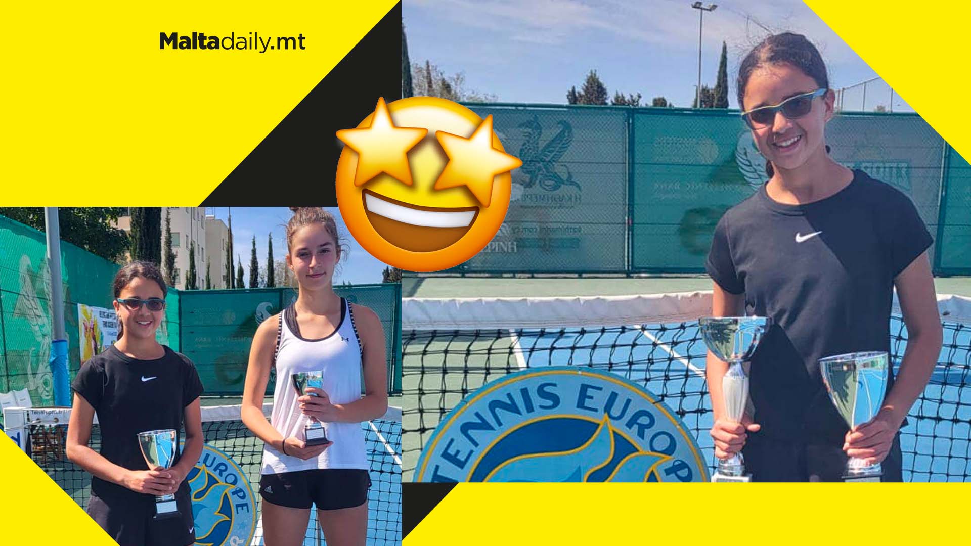 Young Emma Montebello wins two prestigious tennis awards in Cyprus