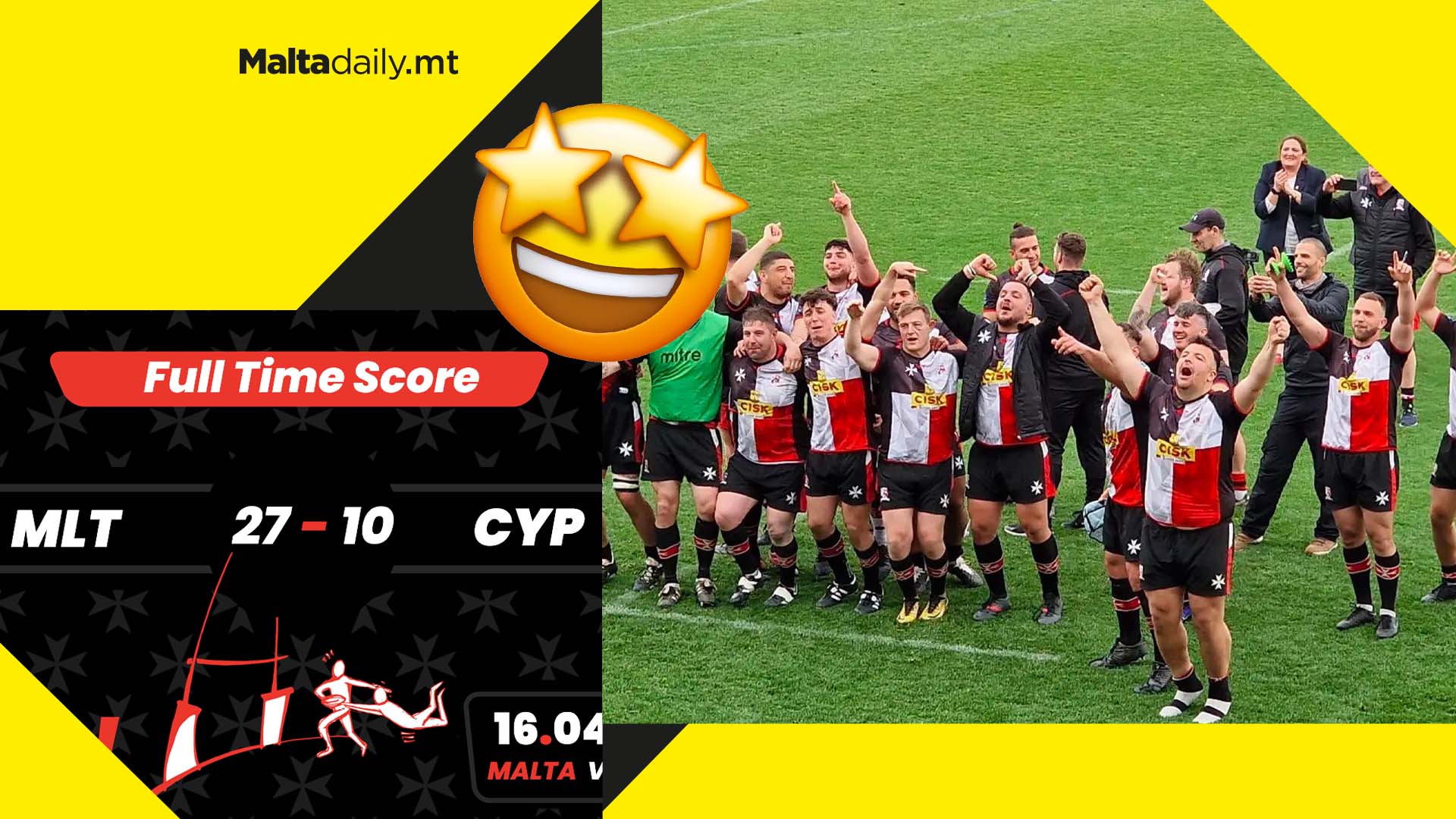 Malta’s national rugby team secures comfortable win over Cyprus