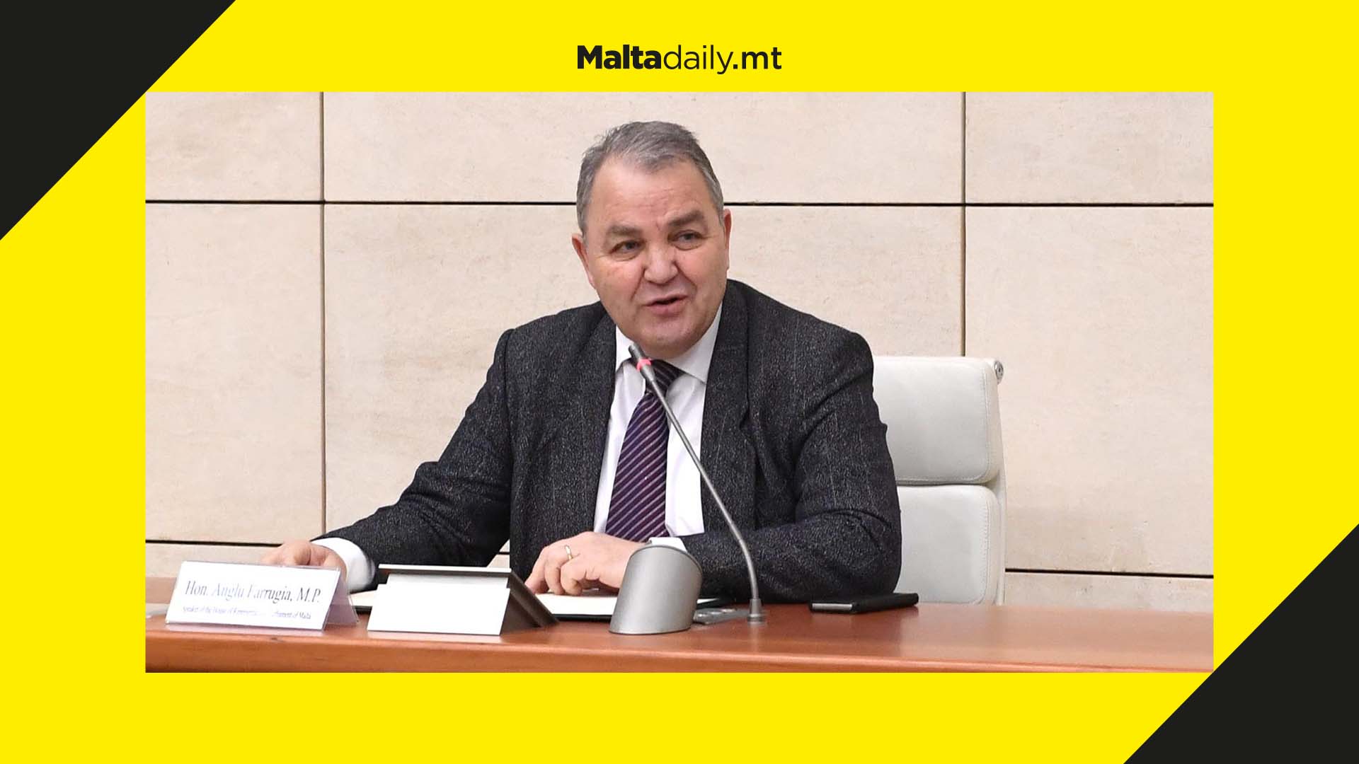 Anġlu Farrugia to remain speaker; Abela says there is no need for change