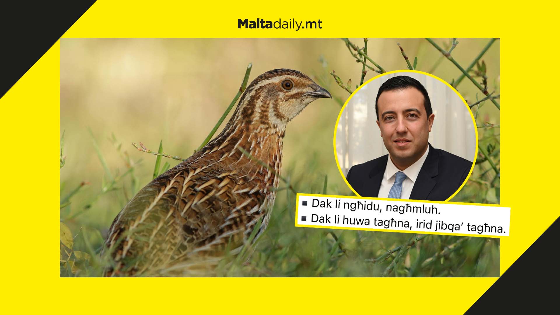 Gozo Minister stands ground on promise to hunters despite EU rules breach